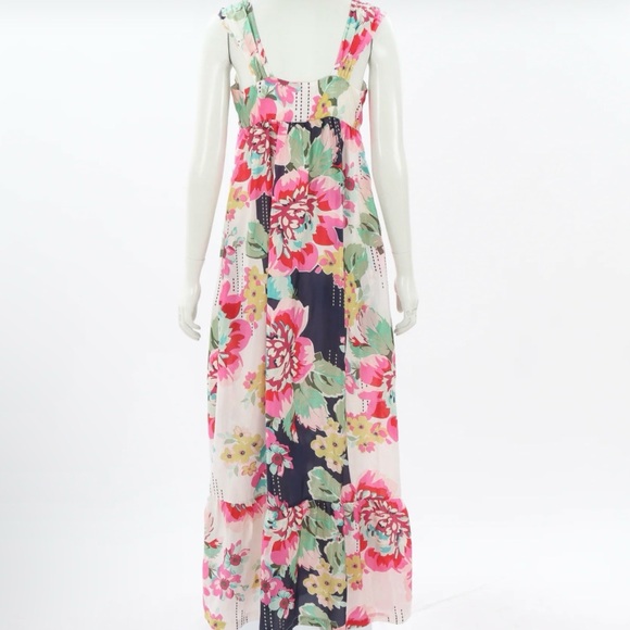 JOHNNY WAS Dress Women
Medium Maxi 100% Silk Floral
Sleeveless Belt Tiered - Picture 4 of 9
